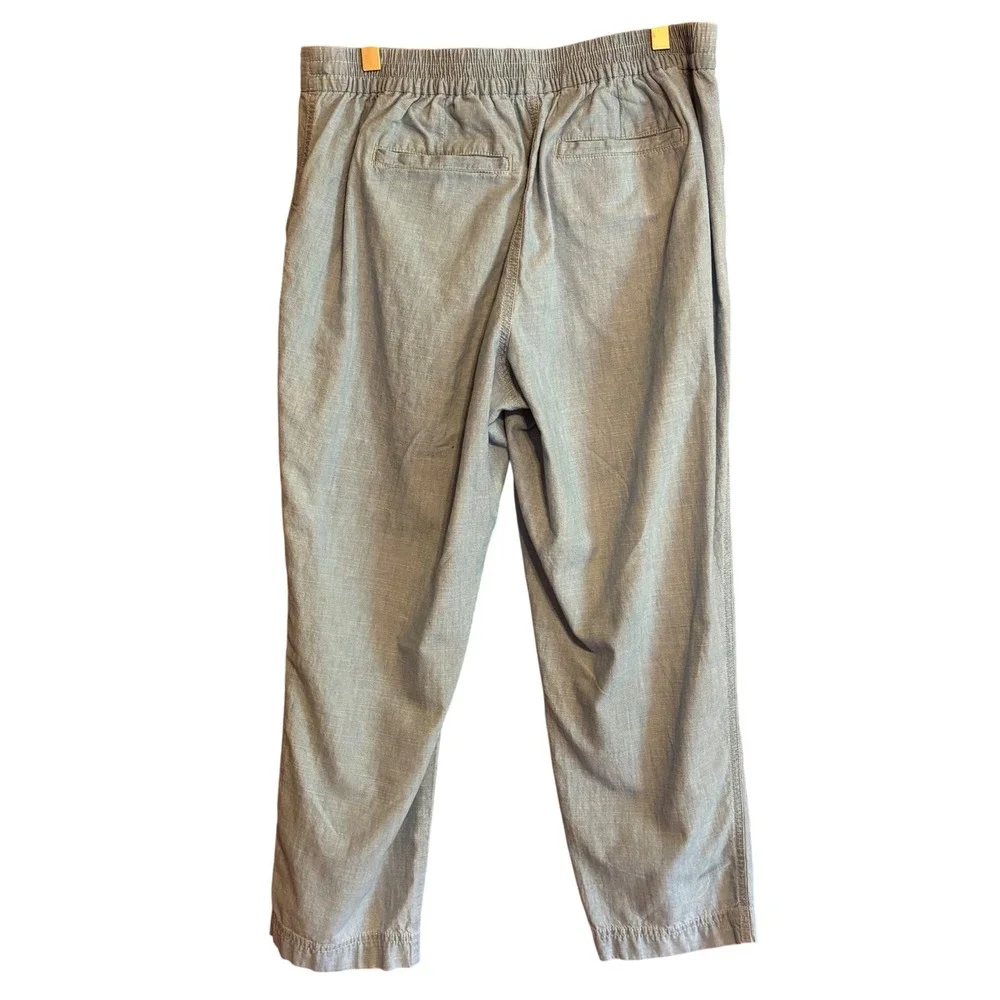 J.Crew Tie Waist Seaside Pants Size M Coastal Preppy Nautical Vacation Travel